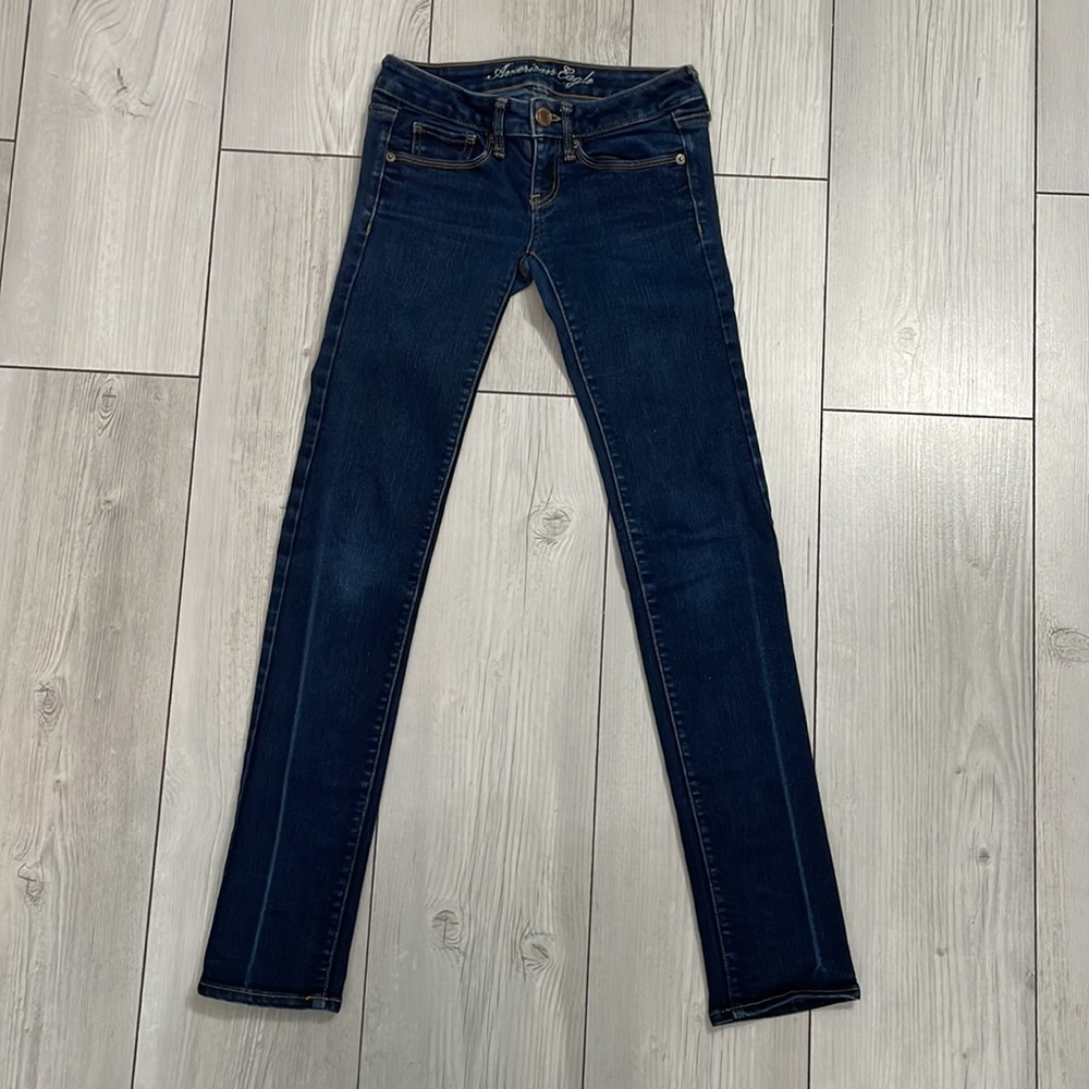 American Eagle Outfitters Stretch Skinny blue jeans size 0